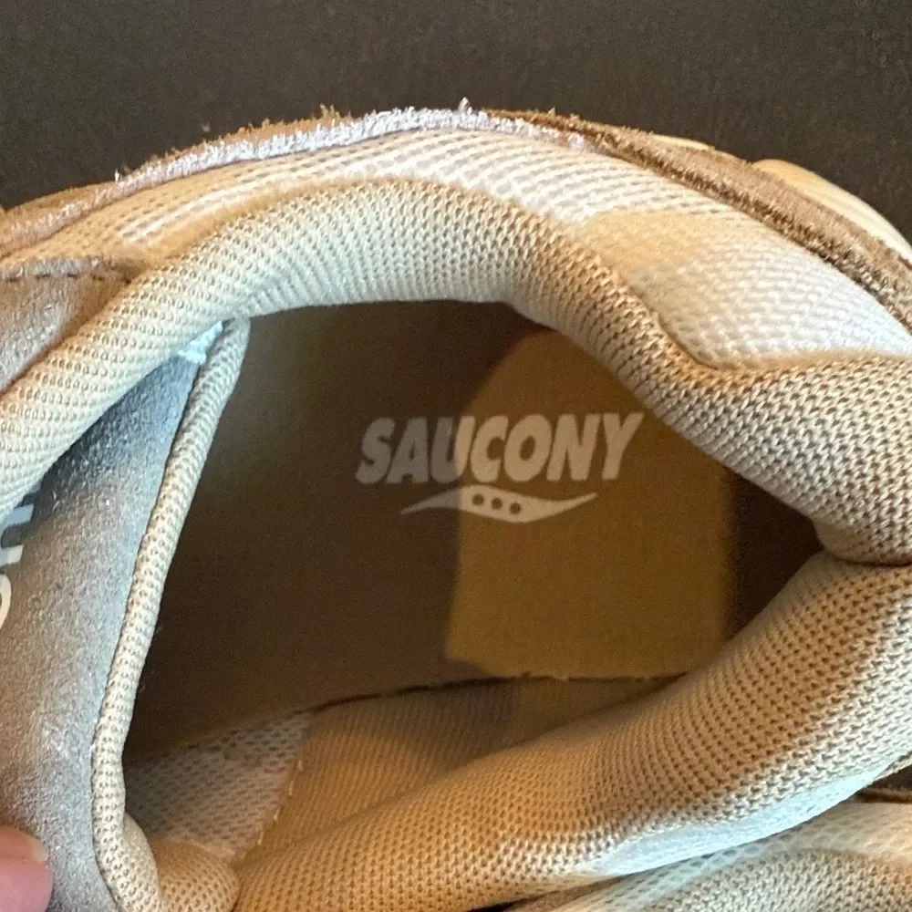 Saucony Women's Sneakers in White, Tan and Gold